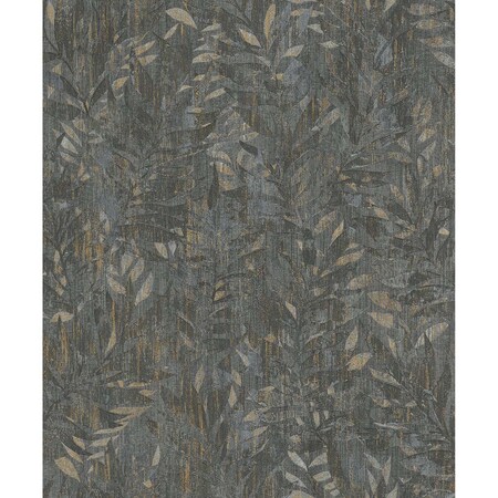 Manhattan Comfort Lakeland Beck Charcoal Leak 33 ft L X 209 in W Wallpaper BR4096-561289